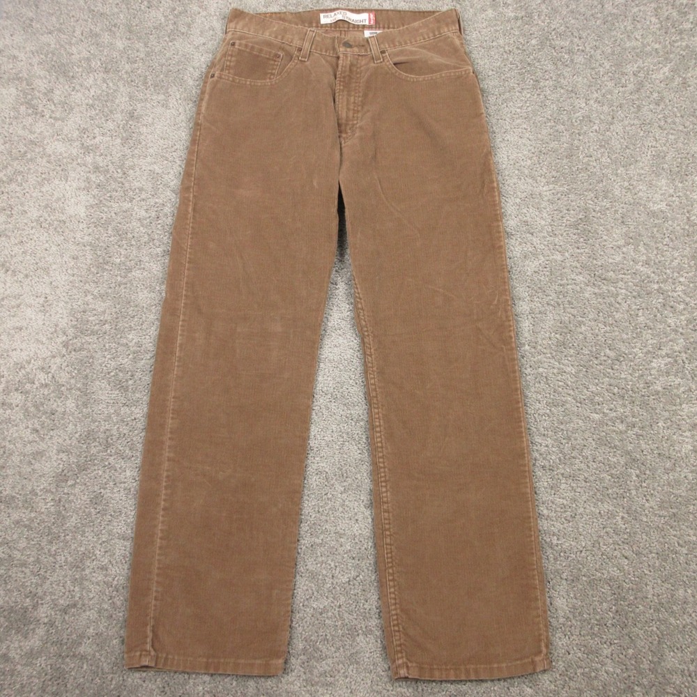 Vintage Levis Pants Mens 32x30 Brown 559‎ Relaxed Straight Baggy Y2K Zip Fly